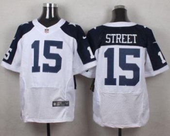 Nike Dallas Cowboys #15 Devin Street White Thanksgiving Throwback Men's Stitched NFL Elite Jersey