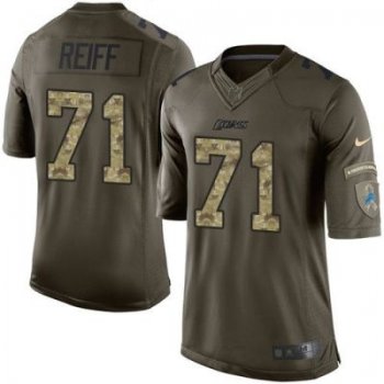 Nike Detroit Lions #71 Riley Reiff Green Men's Stitched NFL Limited Salute To Service Jersey