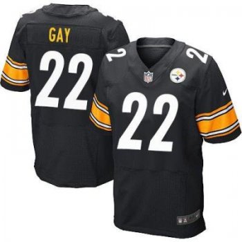 Nike Pittsburgh Steelers #22 William Gay Black Team Color Men's Stitched NFL Elite Jersey