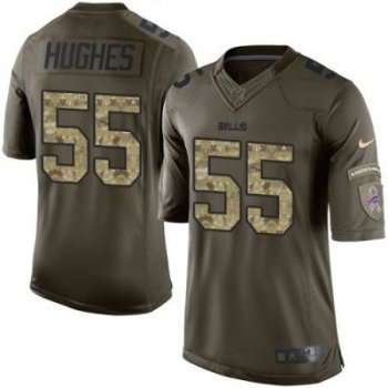 Nike Buffalo Bills #55 Jerry Hughes Green Men's Stitched NFL Limited Salute To Service Jersey