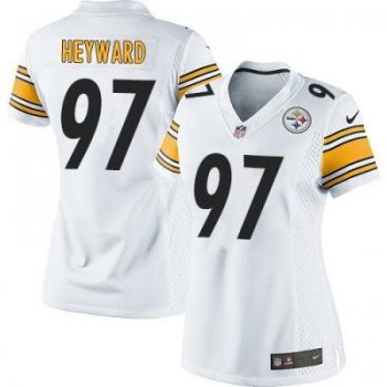 Women Nike Steelers #97 Cameron Heyward White Stitched NFL Elite Jersey