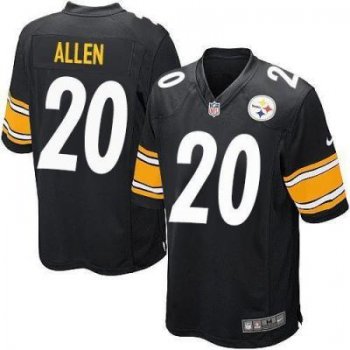 Youth Nike Pittsburgh Steelers #20 Will Allen Black Team Color Stitched NFL Elite Jersey