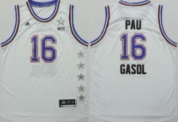 2015 NBA All-Star Eastern Conference Chicago Bulls #16 Pau Gasol White Stitched NBA Jersey