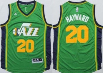 Utah Jazz #20 Gordon Hayward Green Stitched Revolution 30 NBA Jersey 2015 New Style