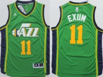 Utah Jazz #11 Dante Exum Green Stitched Revolution 30 NBA Jersey 2015 New Style