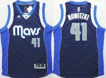 Dallas Mavericks 41 Dirk Nowitzki Dark Blue Stitched Revolution 30 NBA Jersey 2015 New Style