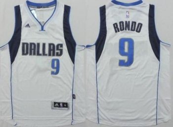 Dallas Mavericks #9 Rajon Rondo White Stitched Revolution 30 NBA Jersey 2015 New Style