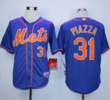 New York Mets #31 Mike Piazza Blue Alternate Home Stitched MLB Jersey