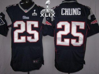 Nike Patriots #25 Patrick Chung Navy Blue Team Color Super Bowl XLIX Men's Stitched NFL Elite Jersey