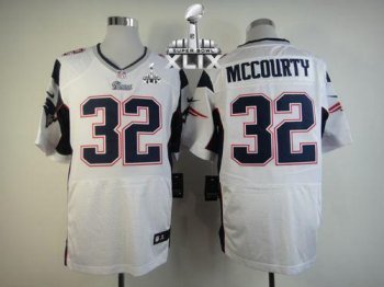 Nike Patriots #32 Devin McCourty White Super Bowl XLIX Men's Stitched NFL Elite Jersey