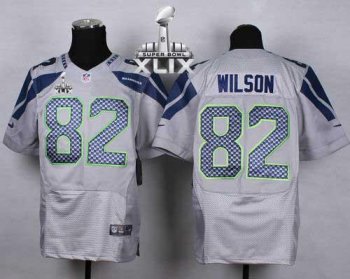 Nike Seahawks #82 Luke Willson Grey Alternate Super Bowl XLIX Men's Stitched NFL Elite Jersey