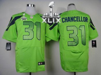 Nike Seahawks #31 Kam Chancellor Green Alternate Super Bowl XLIX Men's Stitched NFL Elite Jersey