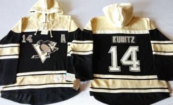 Pittsburgh Penguins #14 Chris Kunitz Black Sawyer Hooded Sweatshirt Stitched NHL Jersey