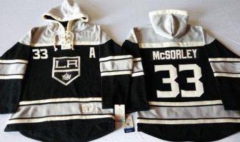 Los Angeles Kings #33 Marty Mcsorley Black Sawyer Hooded Sweatshirt Stitched NHL Jersey