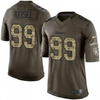 Youth Nike Pittsburgh Steelers #99 Brett Keisel Green Stitched NFL Limited Salute To Service Jersey