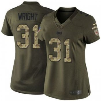 Women Nike Tampa Bay Buccaneers #31 Major Wright Green Stitched NFL Limited Salute To Service Jersey