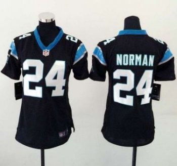 Women Nike Carolina Panthers #24 Josh Norman Black Team Color Stitched NFL Elite Jersey