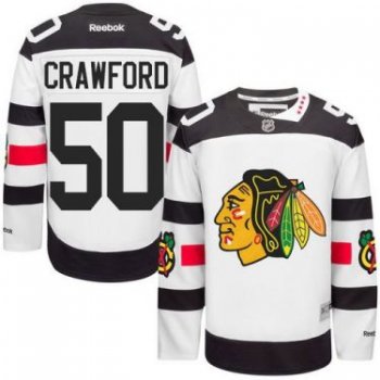 Youth Chicago Blackhawks #50 Corey Crawford White 2016 Stadium Series Stitched NHL Jersey