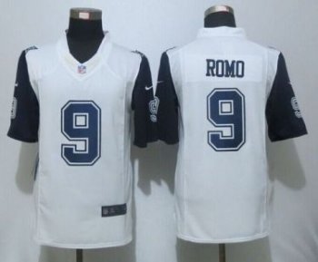 Nike Dallas Cowboys #9 Tony Romo White Men's Stitched NFL Limited Rush Jersey