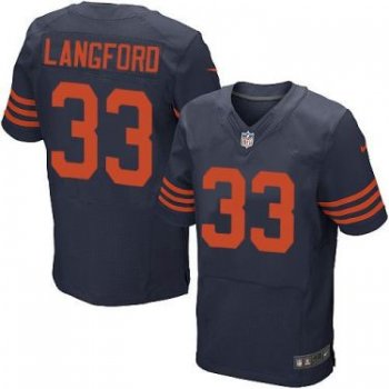 Nike Chicago Bears #33 Jeremy Langford Navy Blue 1940s Throwback Men's Stitched NFL Elite Jersey