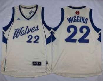 Minnesota Timberwolves #22 Andrew Wiggins Cream 2015-2016 Christmas Day Stitched NBA Jersey