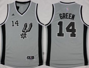 San Antonio Spurs #14 Danny Green Grey Stitched NBA Jersey