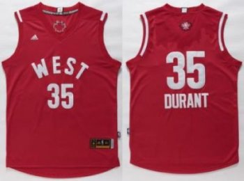 Thunder #35 Kevin Durant Red 2016 All Star Stitched NBA Jersey