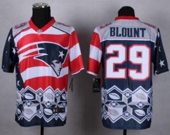 Nike New England Patriots #29 LeGarrette Blount Navy Blue Men's Stitched NFL Elite Noble Fashion Jersey