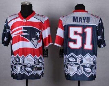 Nike New England Patriots #51 Jerod Mayo Navy Blue Men's Stitched NFL Elite Noble Fashion Jersey