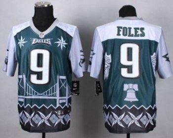 Nike Philadelphia Eagles #9 Nick Foles Midnight Green Men's Stitched NFL Elite Noble Fashion Jersey