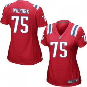 Women's Nike New England Patriots #75 Vince Wilfork Red Alternate Stitched NFL Jersey