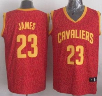 Cleveland Cavaliers #23 LeBron James Red Crazy Light Stitched NBA Jersey