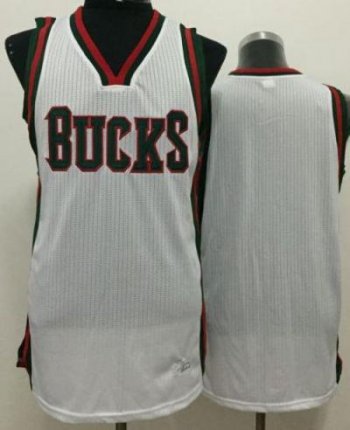 Milwaukee Bucks Blank White Revolution 30 Stitched NBA Jersey