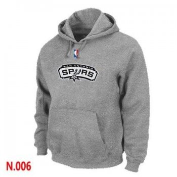 Mens San Antonio Spurs L.Grey Pullover Hoodie