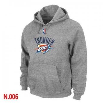 Mens Oklahoma City Thunder L.Grey Pullover Hoodie 2