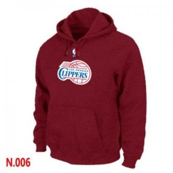 Mens Los Angeles Clippers Red Pullover Hoodie