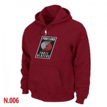 Mens Portland Trail Blazers Red Pullover Hoodie