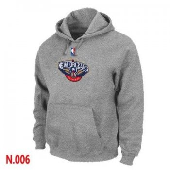 Mens New Orleans Pelicans L.Grey Pullover Hoodie