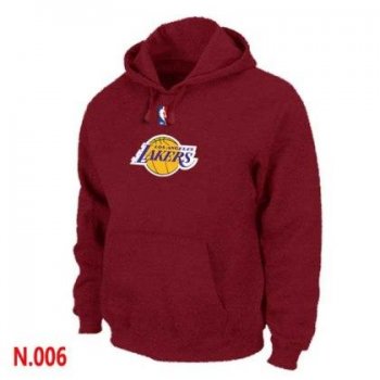 Mens Los Angeles Lakers Red Pullover Hoodie