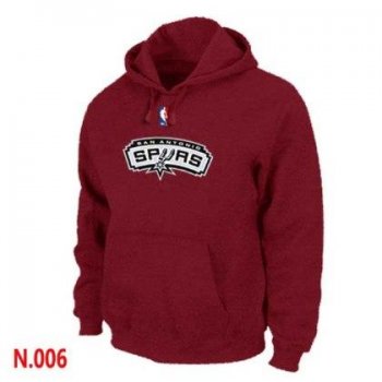 Mens San Antonio Spurs Red Pullover Hoodie