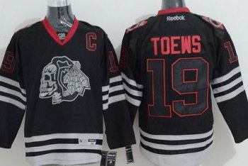 Chicago Blackhawks #19 Jonathan Toews Black Ice Stitched NHL Jersey