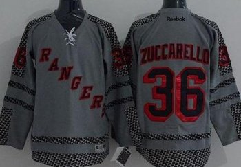 New York Islanders #36 Mats Zuccarello Charcoal Cross Check Fashion Stitched NHL Jersey