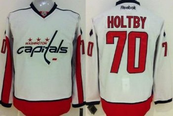 Washington Capitals #70 Braden Holtby White Stitched NHL Jersey