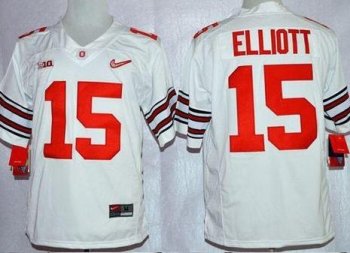 Ohio State Buckeyes #15 Ezekiel Elliott White Sugar Bowl Special Event Stitched NCAA Jersey