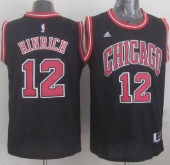 Chicago Bulls #12 Kirk Hinrich Black Stitched Revolution 30 NBA Jersey New Style