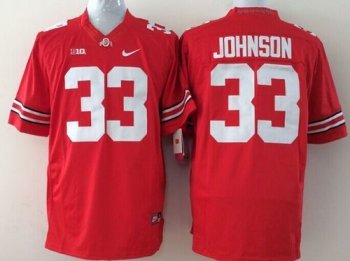 Youth Ohio State Buckeyes #33 Pete Johnson Red Stitched NCAA Jersey