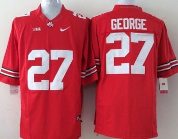 Youth Ohio State Buckeyes #27 Eddie George Red Stitched NCAA Jersey