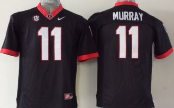 Youth Georgia Bulldogs #11 Aaron Murray Black Stitched NCAA Jersey