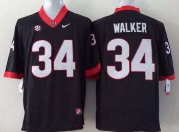 Youth Georgia Bulldogs #34 Herschel Walker Black Stitched NCAA Jersey