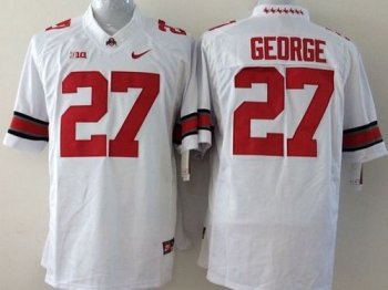 Youth Ohio State Buckeyes #27 Eddie George White Stitched NCAA Jersey